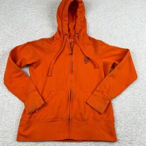 Antigua San Francisco Giants Womens Orange Full Zip Hoodie Sweatshirt Medium SF